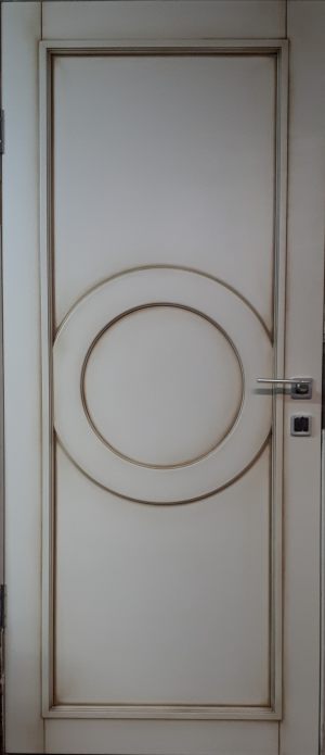 Межкомнатная дверь в профиле массив (эмаль с патиной) Камышин
