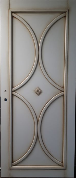 Межкомнатная дверь в профиле массив (эмаль с патиной) Камышин